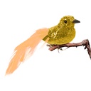 Ornament de Craciun, pasare sclipici, set 2 buc.