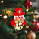 Ornament brad, om de zapada cu clopot, 11x10cm