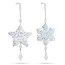 Ornament brad Craciun, stea si fulg, 2 forme