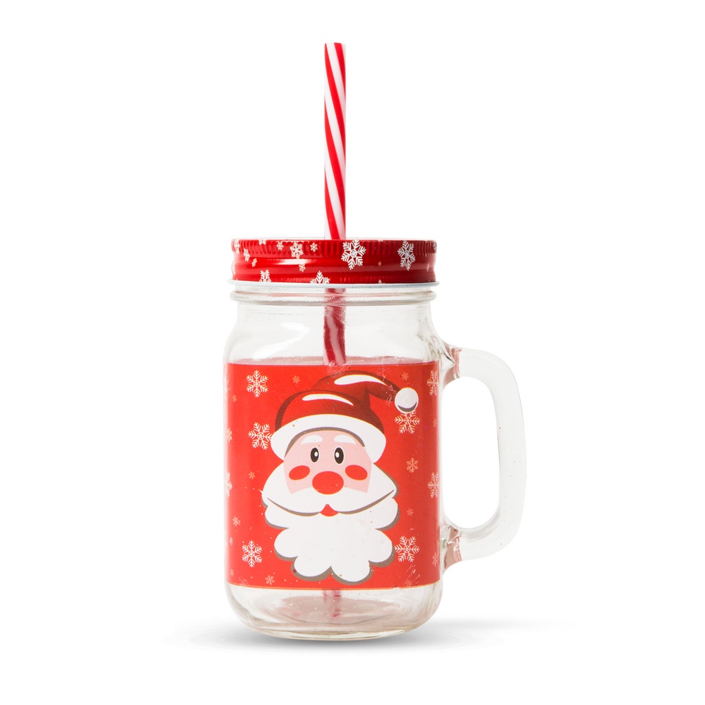 Pahar de sticla, model ulcior, cap metalic si pai