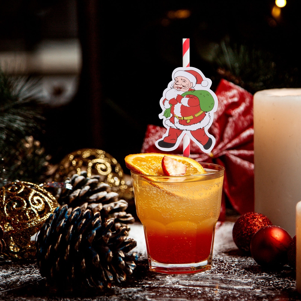 Paie de hartie, Craciun, 197x6mm, set 12 buc.