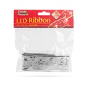 Panglica led de Craciun, argintie, 2xAA, 2mx5cm