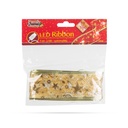 Panglica LED de Craciun, aurie, 2xAA, 5mx5cm