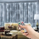 Perdea luminoasa 300 micro LED, telecomanda, 3x3m