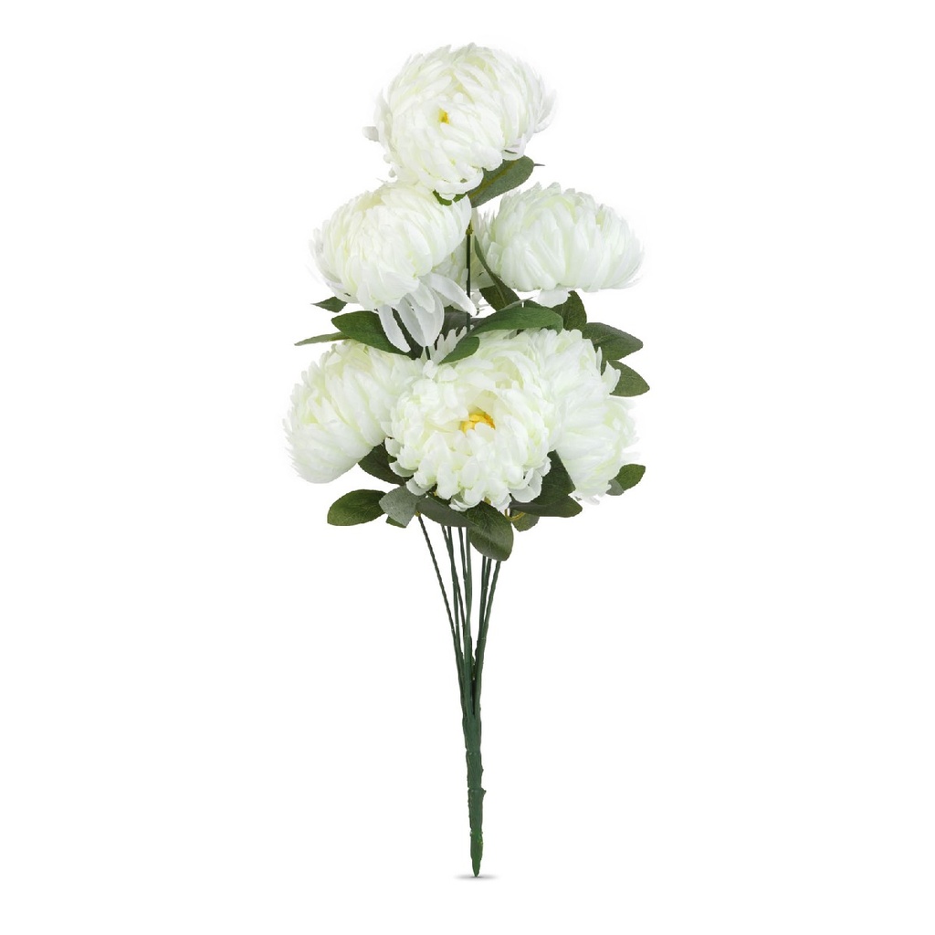 Planta artificiala, crizantema alba, 12x58cm