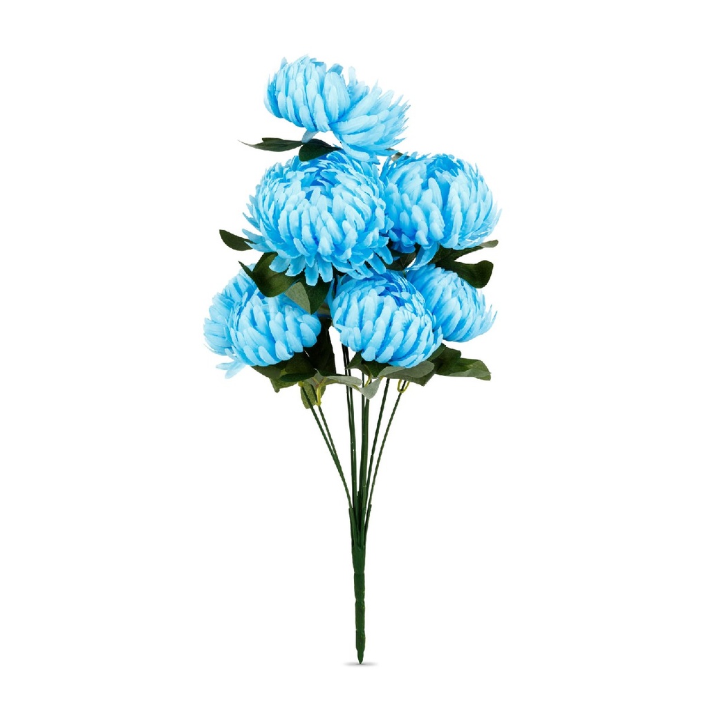 Planta artificiala, crizantema albastra, 12x58cm