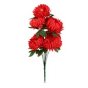 Planta artificiala, crizantema rosie, 12x58cm