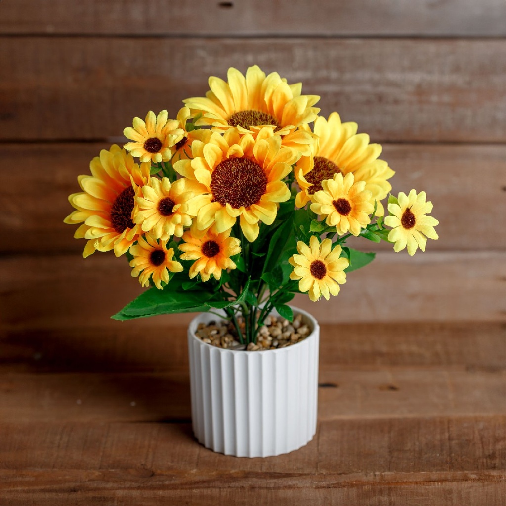 Planta artificiala, floarea soarelui, 20x8cm