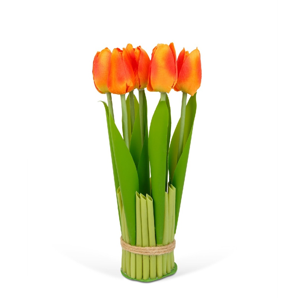 Planta artificiala, lalea portocalie, 26x6.5cm