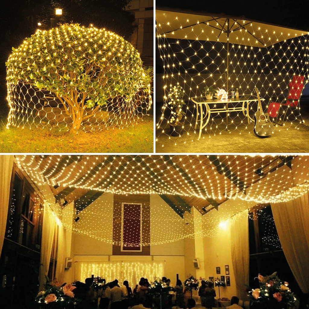 Plasa luminoasa, 100 LED, telecomanda, 1.5x1.5m