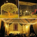 Plasa luminoasa, 100 LED, telecomanda, 1.5x1.5m