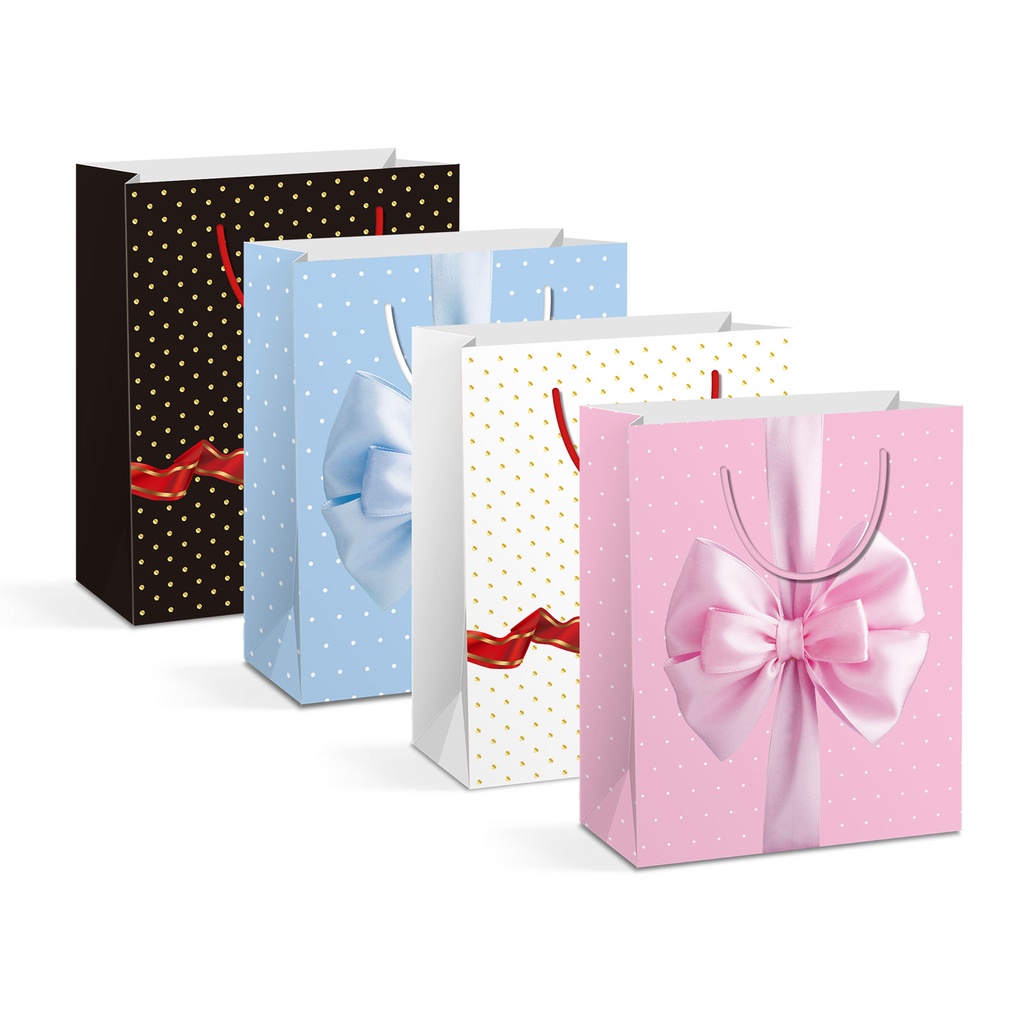 Punga cadou, hartie, 265x127x330mm, 4 modele