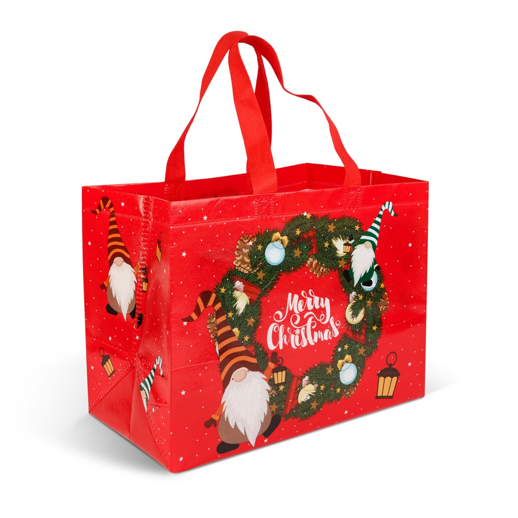 Punga decorativa pt cadouri, textil netesut,  4 modele, 31x25x17cm