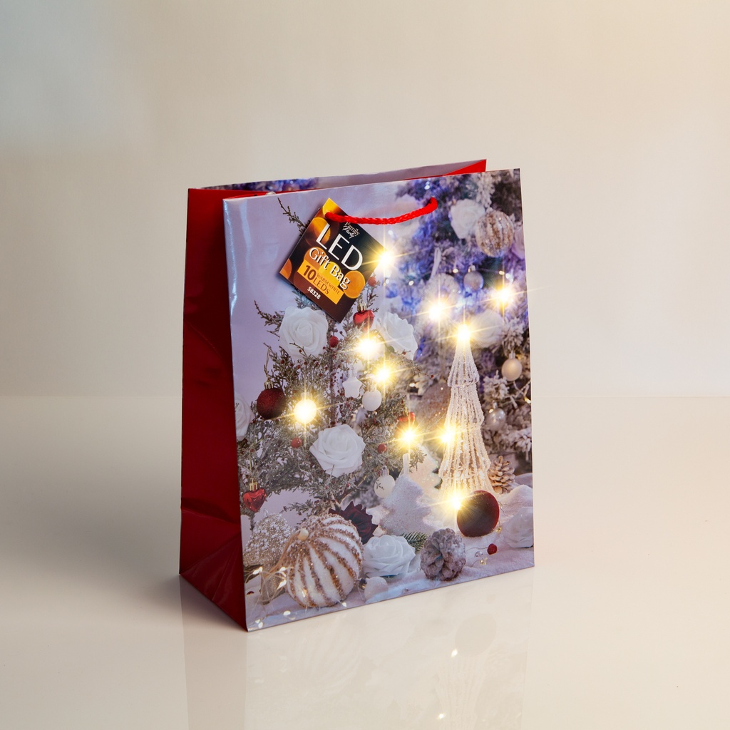 Pungi cadou, LED, 265x127x330mm, set 12 buc.