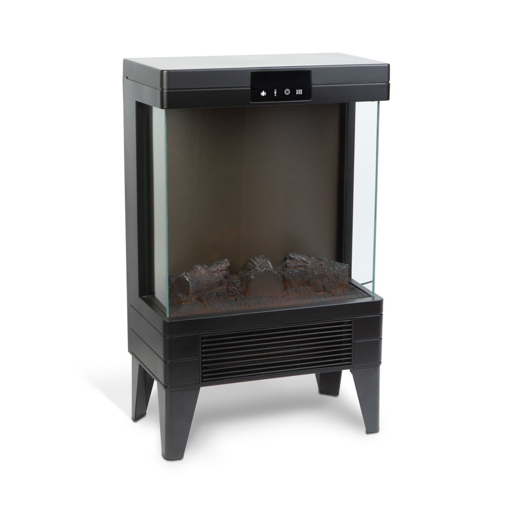 Semineu electric, 1000/2000 W, incalzitor radiant cu LED, 37x22x56cm