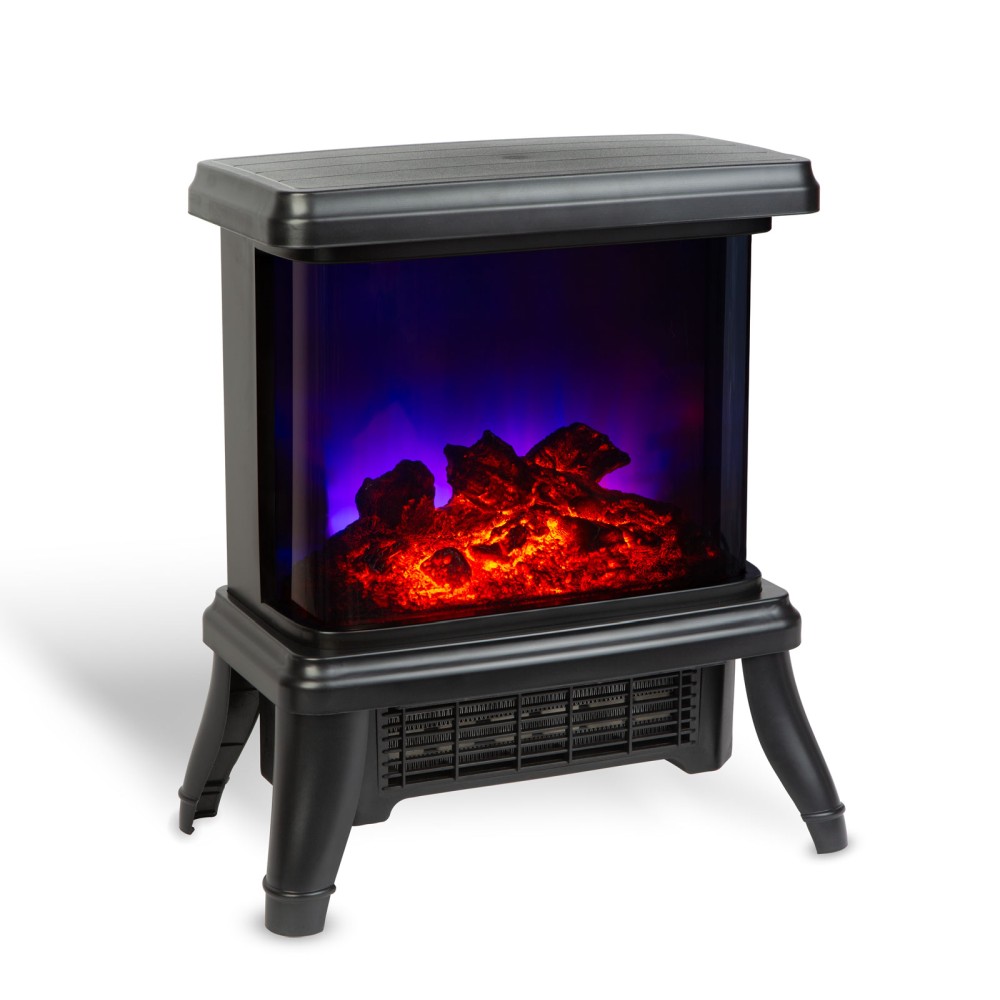 Semineu electric, 900/1800 W, incalzitor radiant cu LED, 36x21.5x36cm