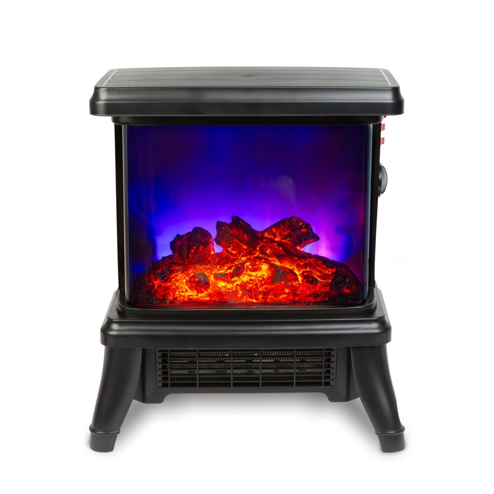 Semineu electric, 900/1800 W, incalzitor radiant cu LED, 36x21.5x36cm