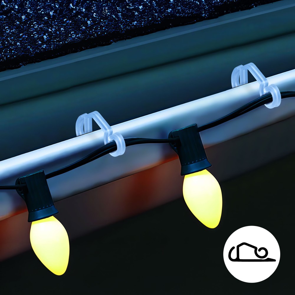 Agatatoare lumini jgheab, dublu, set 50 buc.