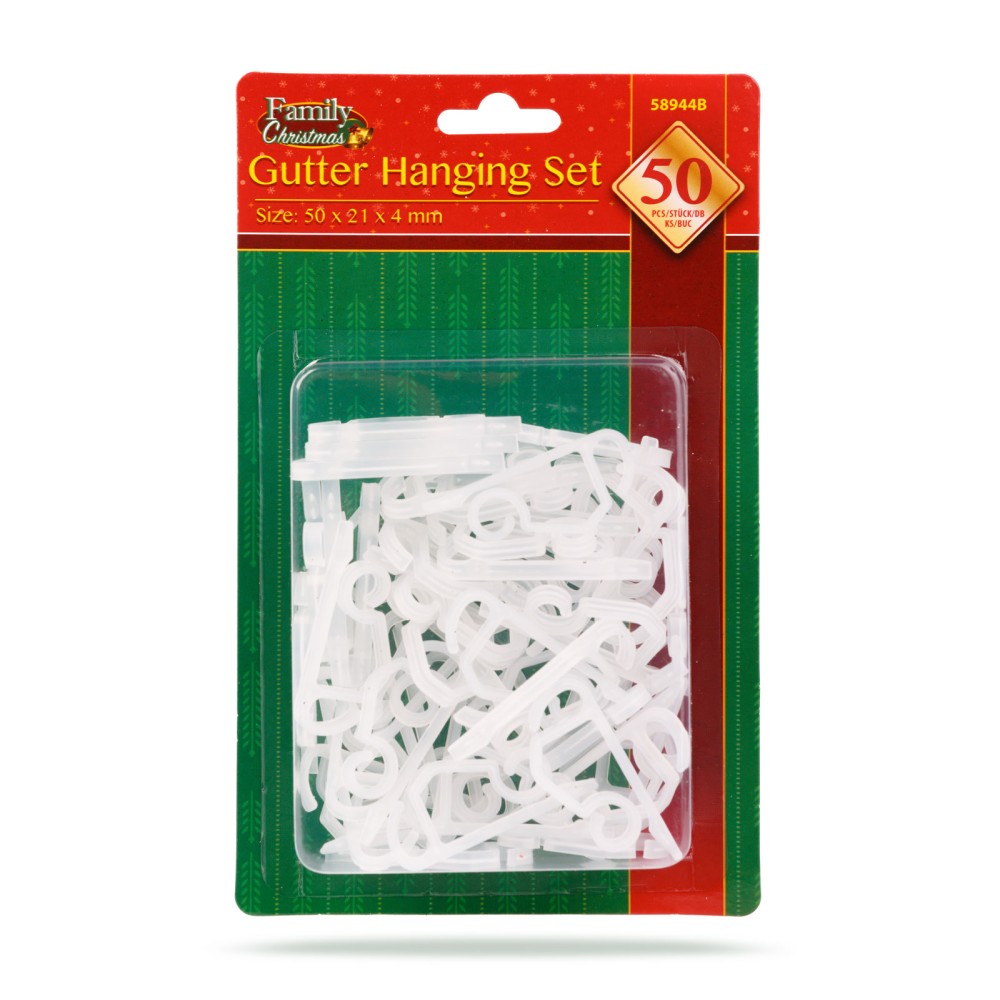 Agatatoare lumini jgheab, dublu, set 50 buc.