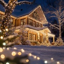 Agatatoare lumini jgheab, dublu, set 50 buc.