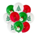Baloane Craciun, rosu, alb, verde, set 10 buc.