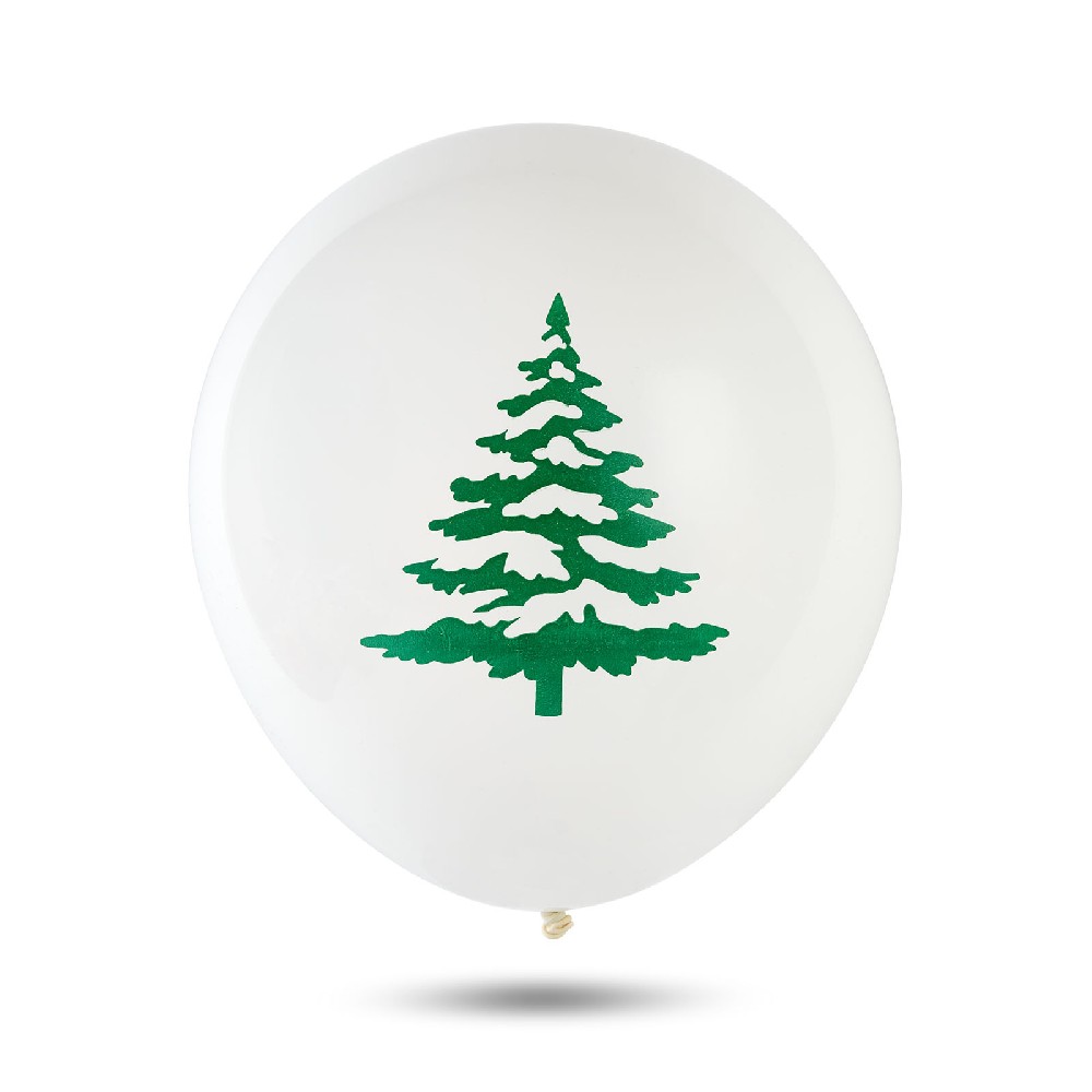 Baloane Craciun, rosu, alb, verde, set 10 buc.