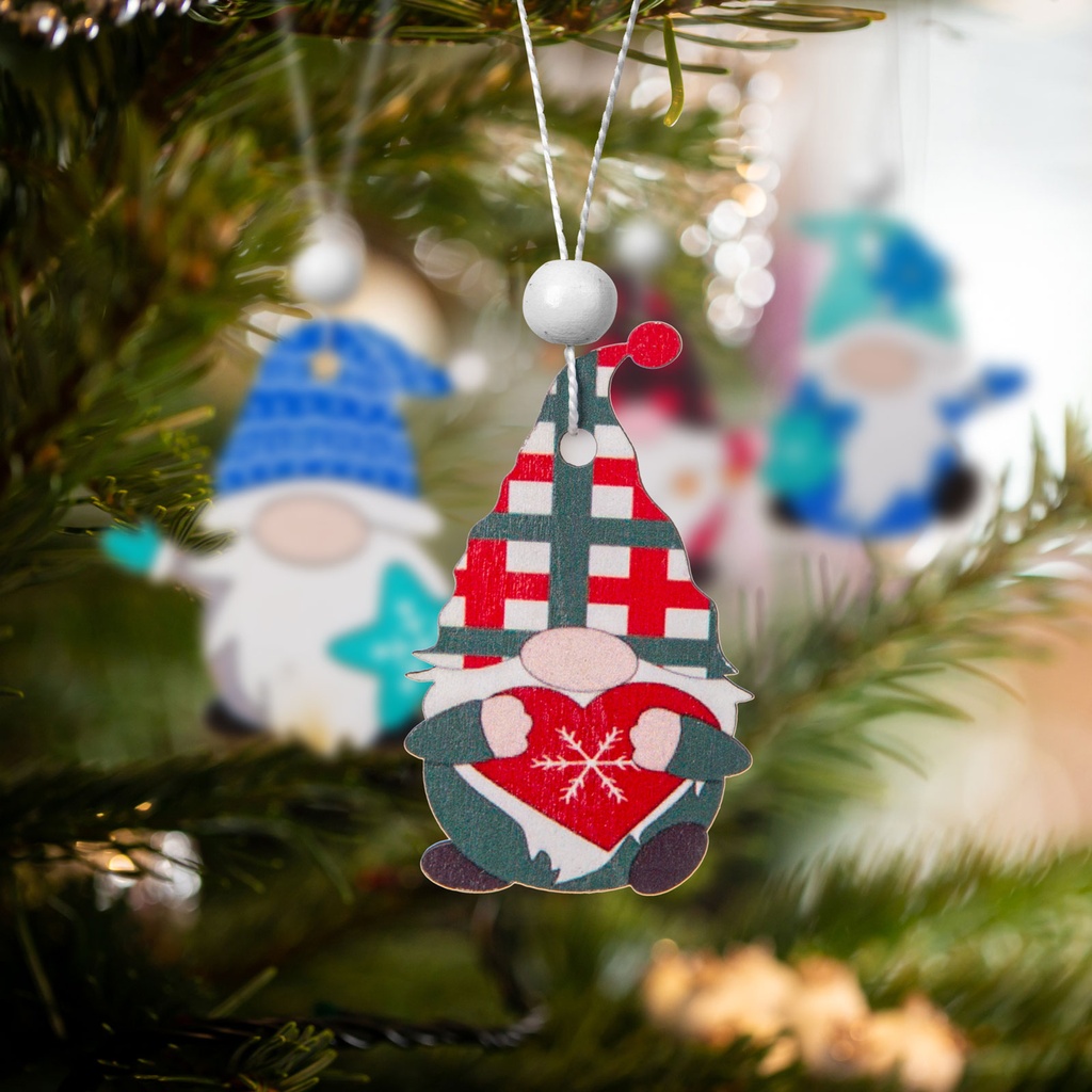 Ornamene brad, spiridusi, 4 modele, set 12 buc.