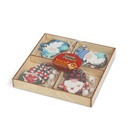 Ornamene brad, spiridusi, 4 modele, set 12 buc.