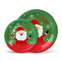 Set farfurii Craciun, hartie, 16.5/23cm, 12+12 buc.