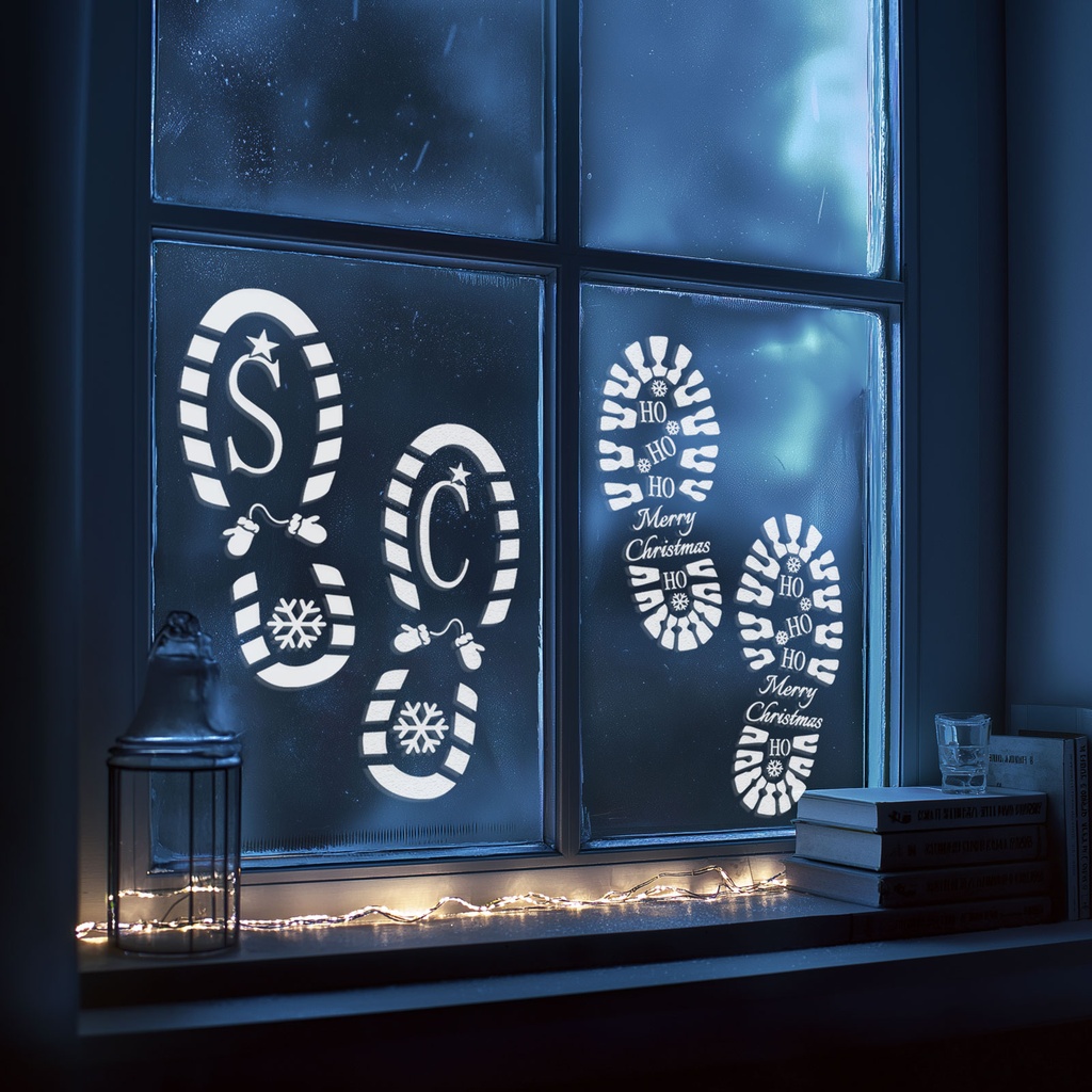 Set sabloane urme decorative, 30.5x14cm, 4 buc.