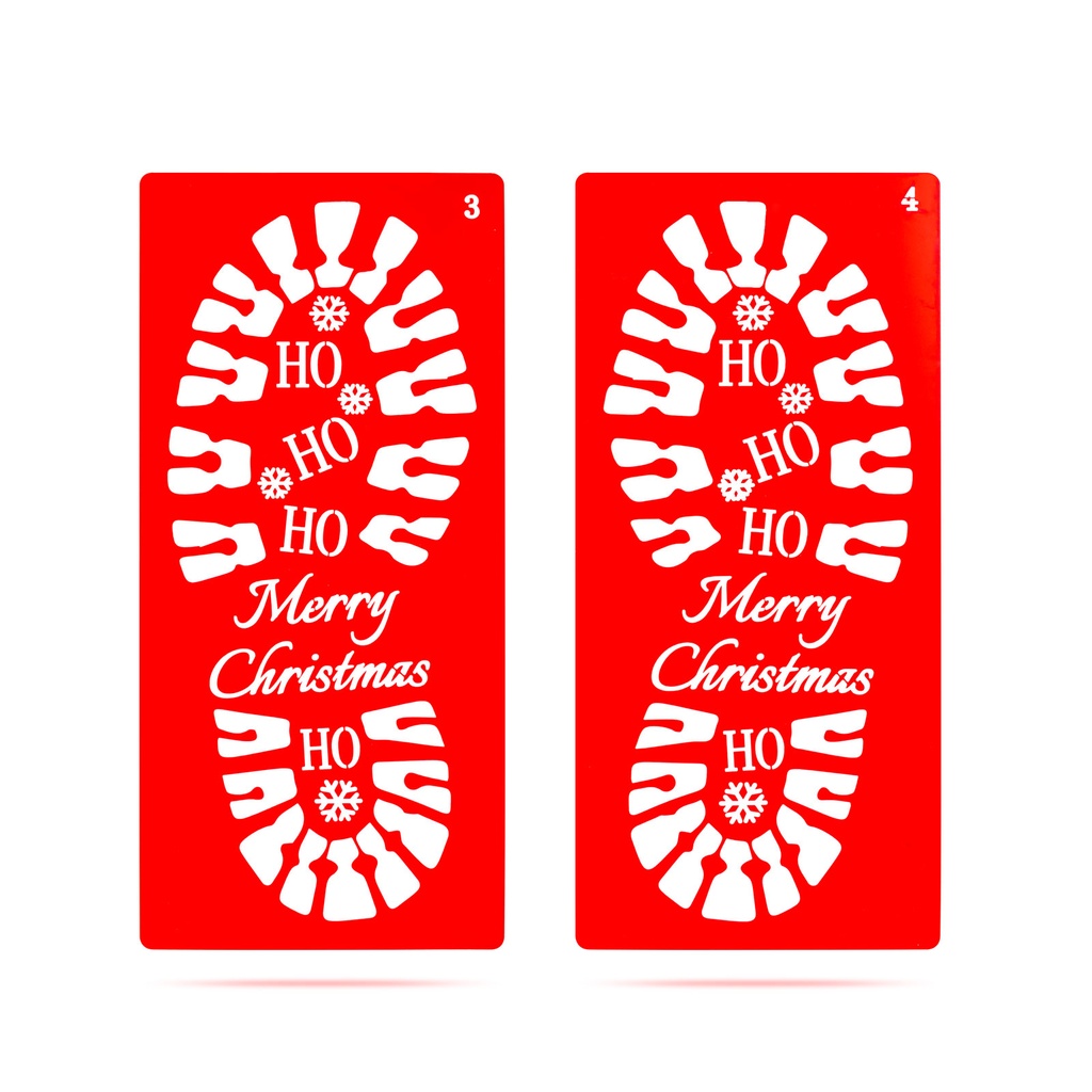 Set sabloane urme decorative, 30.5x14cm, 4 buc.