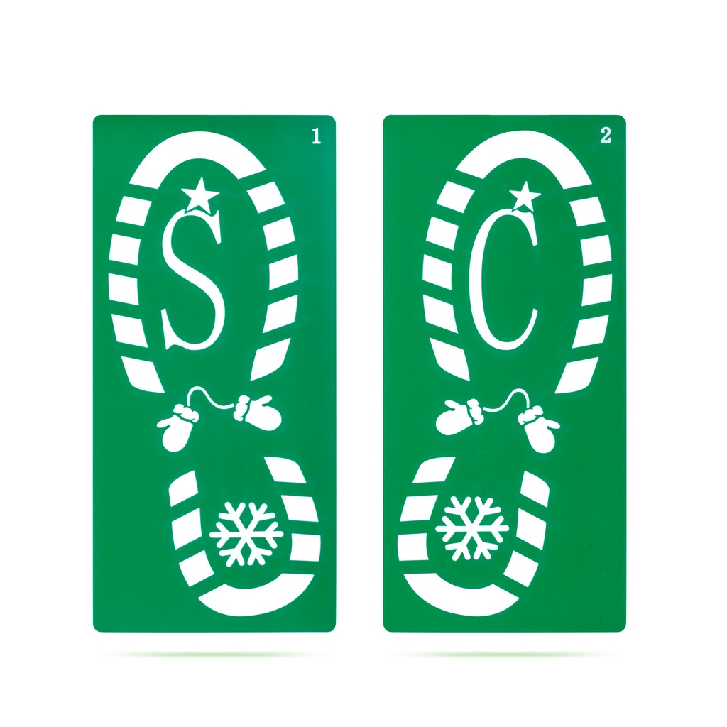 Set sabloane urme decorative, 30.5x14cm, 4 buc.