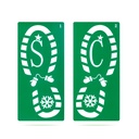 Set sabloane urme decorative, 30.5x14cm, 4 buc.