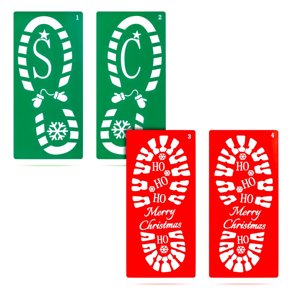 Set sabloane urme decorative, 30.5x14cm, 4 buc.