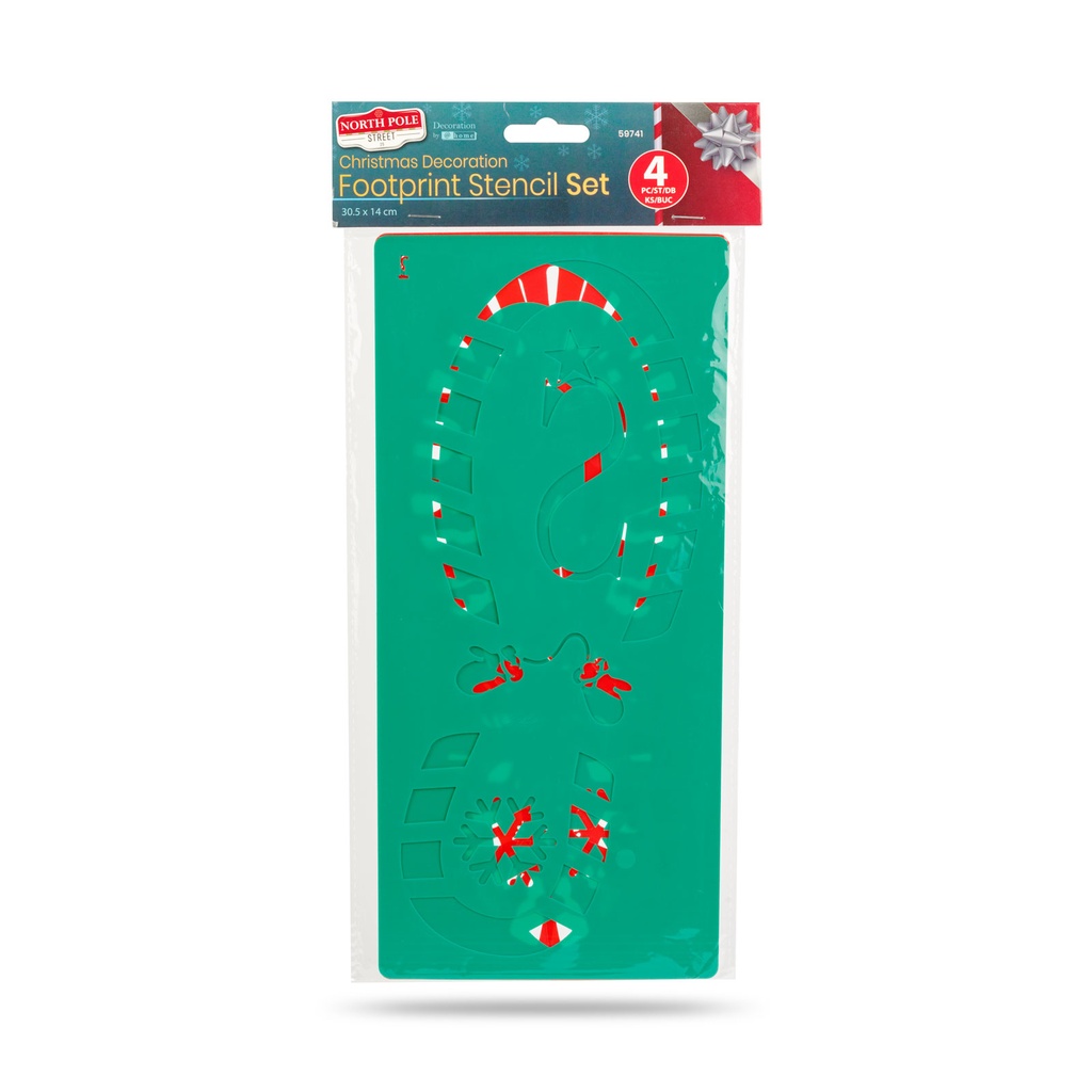 Set sabloane urme decorative, 30.5x14cm, 4 buc.