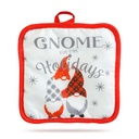 Set textil de bucatarie, prosop si suport pt vase, model spiridusSet textil de bucatarie, prosop si suport pt vase