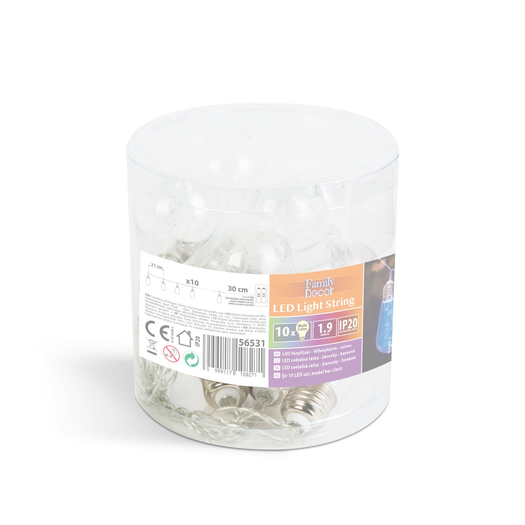 Sir de lumina, forma bec, 10 LED, 1.9m