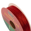 Snur decor stralucitor, rosu, 10m