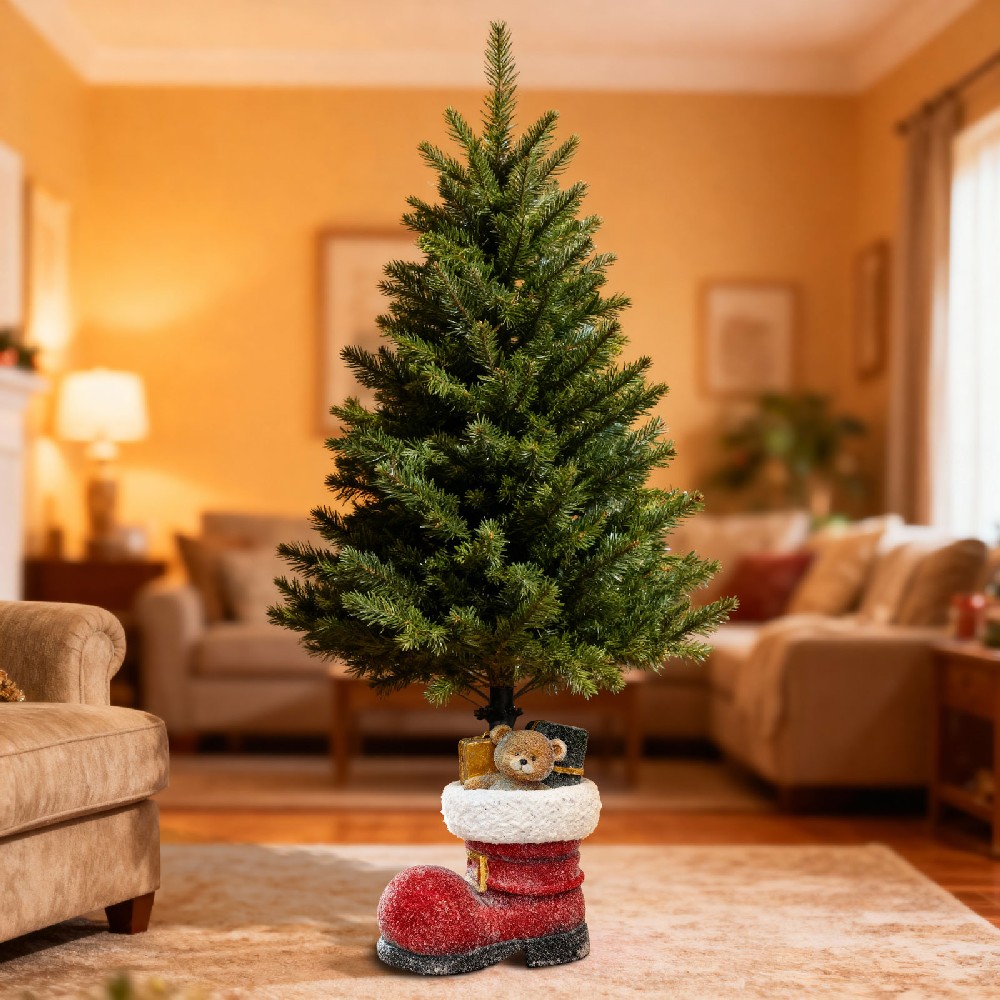 Suport brad Craciun, cizma, 35.5x22.4x45.5cm