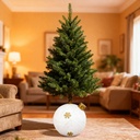 Suport brad Craciun, glob ornamental, 41x41x47cm