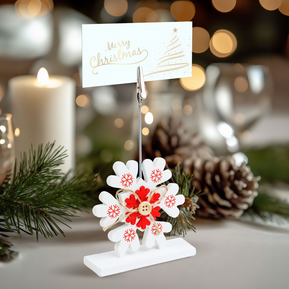 Suport card locuri cu cleme, fulg, 8.8x8.8cm