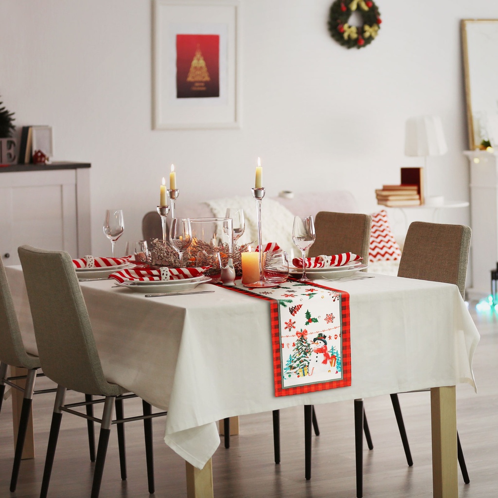 Traversa decor masa, spiridus, 183x33cm