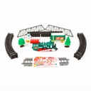 Trenulet de Craciun pentru brad, muzica si lumini