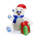 Urs polar gonflabil, 6 LED, IP44, 120cm