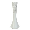 Vaza taiata cu laser, alba, 40cm