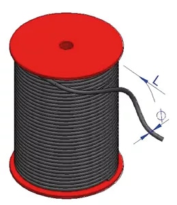 Extensor polietilena, 6mm, rola 100m, negru