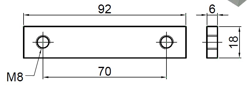 Balama oblon TIR, 120mm, set complet