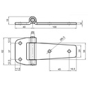 Balama usa, zincata, 140x62mm