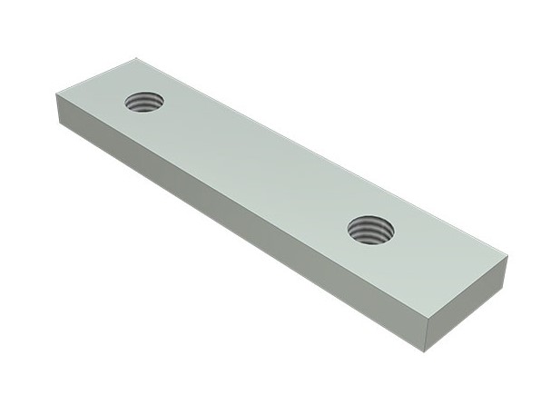 Placa filetata zincata, balama, 50/80mm