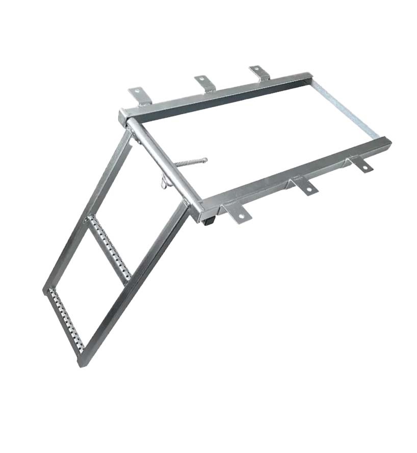 Scara retractabila, zincata, 2 trepte